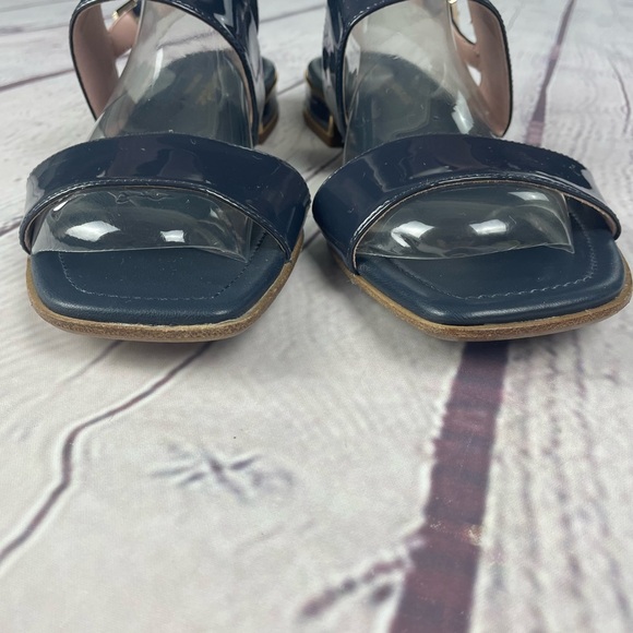 Kate Spade Merritt Slingback Dress Sandals Patent Leather Navy Blue Size 8 - Picture 9 of 15